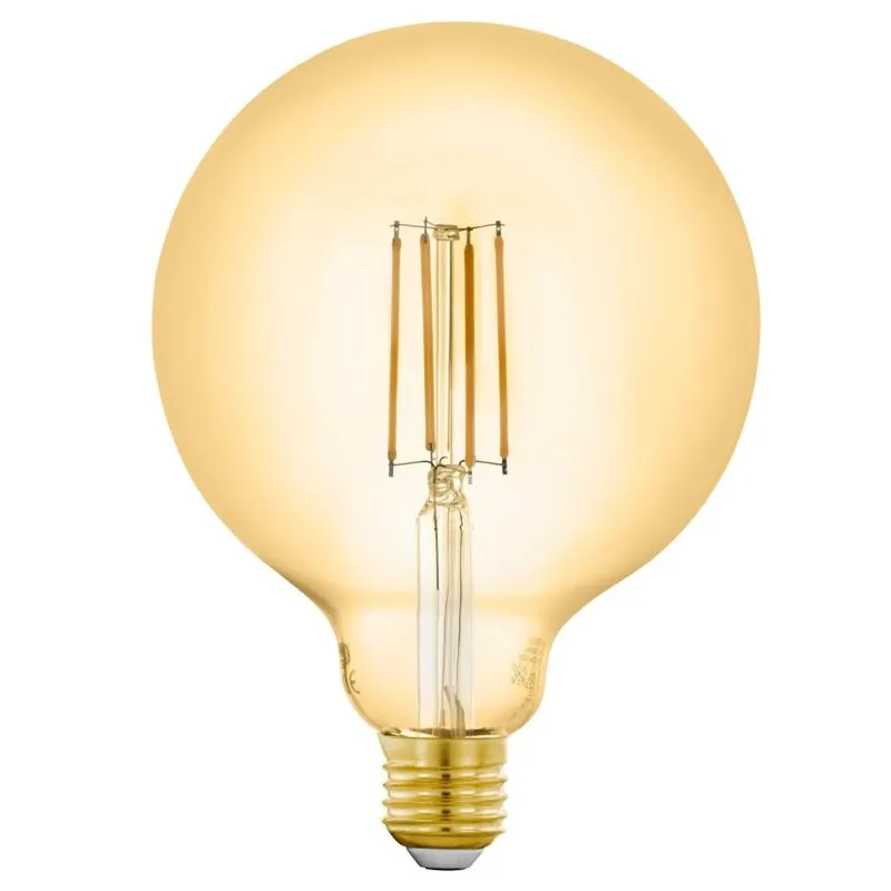 LED žárovka globe Eglo LEDE27 G125 E27 6W (50W) 650 lm 2700K 827 filament jantarová stmívatelná Značkový