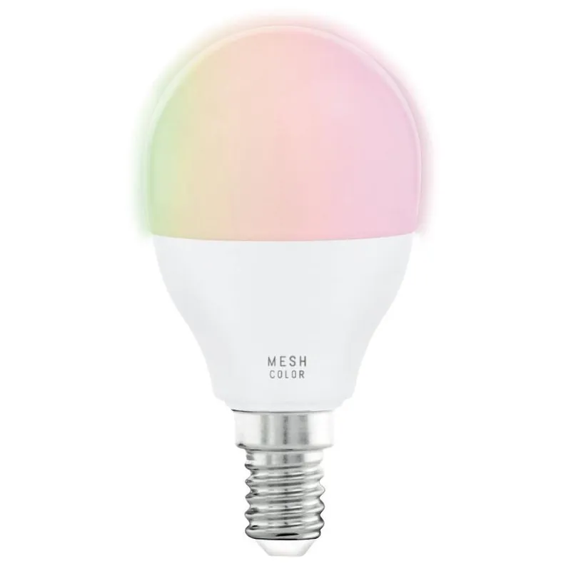 Cenová Bomba LED žárovka mini globe Eglo LEDE14 P45 E14 4.9W (40W) 470 lm 2700-6500K 827-865 RGB+TW matná