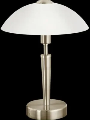 Nová Kolekce SOLO 1 85104, STOLNÍ LAMPA, MATNÝ NIKL/BÍLÁ