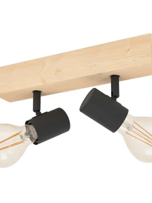 Bodové svítidlo EGLO TOWNSHEND 3 2x60W E27 IP20 dřevo ocel hnědá černá 99478 Přímo Od Výrobce