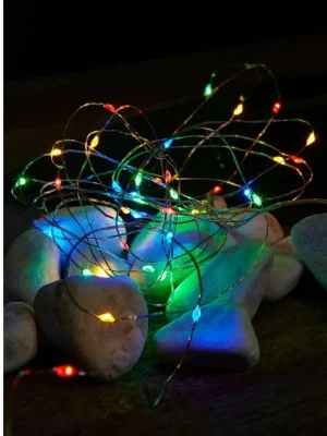 EGLO STAR LED ŘETĚZ 411096 DEW DROP 40X0,06W MULTI-COLOR BAT. 3XAA 400CM IP20 STŘÍBRNÁ Jen Po Omezenou Doba