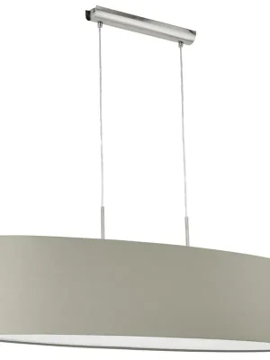 EGLO SVÍTIDLO 31585 PASTERI 2X60W E27 ZÁVĚSNÉ 1000MM TEXTIL ŠEDOHNĚDÁ Cenový Hit