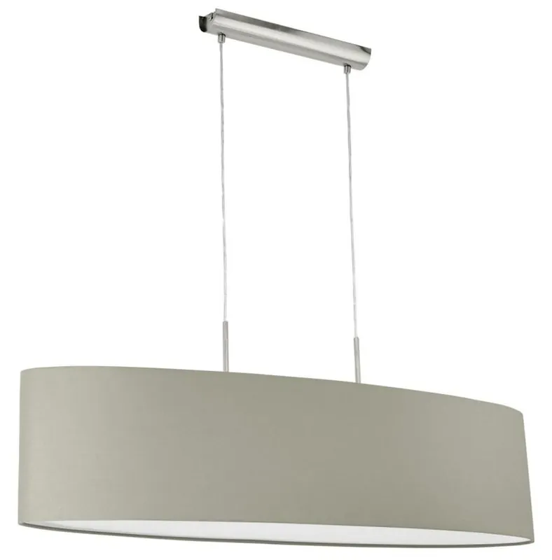 EGLO SVÍTIDLO 31585 PASTERI 2X60W E27 ZÁVĚSNÉ 1000MM TEXTIL ŠEDOHNĚDÁ Cenový Hit