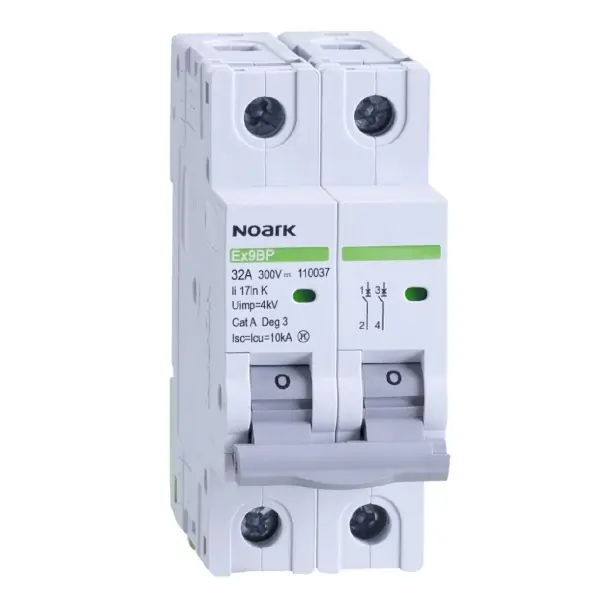 Noark 110034 Ex9BP 2P DC300V K16 DC instalační jistič 10 kA, charakteristika K, 16 A, 300 V DC, 2pól Expresní Doručení