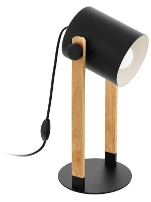 EGLO SVÍTIDLO 43047 HORNWOOD 1X28W E27 STOLN. OCEL ČERNÁ, KRÉMOVÁ Nová Kolekce