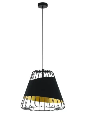 Cenový Hit EGLO SVÍTIDLO 49509 AUSTELL 1X60W E27 ZÁVĚS. OCEL ČERNÁ, ZLATÁ