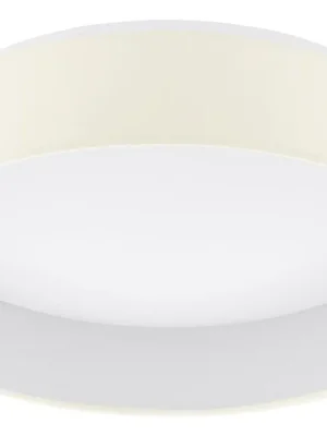 Zlevněný EGLO SVÍTIDLO LED 96537 PALOMARO 18W 2000LM 3000K STROP. PLAST BÍLÁ TEXTIL KRÉMOVÁ