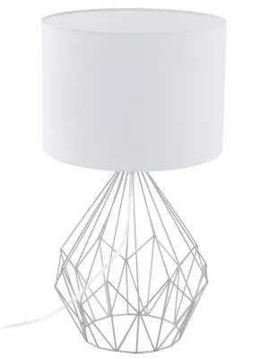 PEDREGAL 1 95187, STOLNÍ LAMPA, CHROM/BÍLÁ, E27 Vrácení Zdarma
