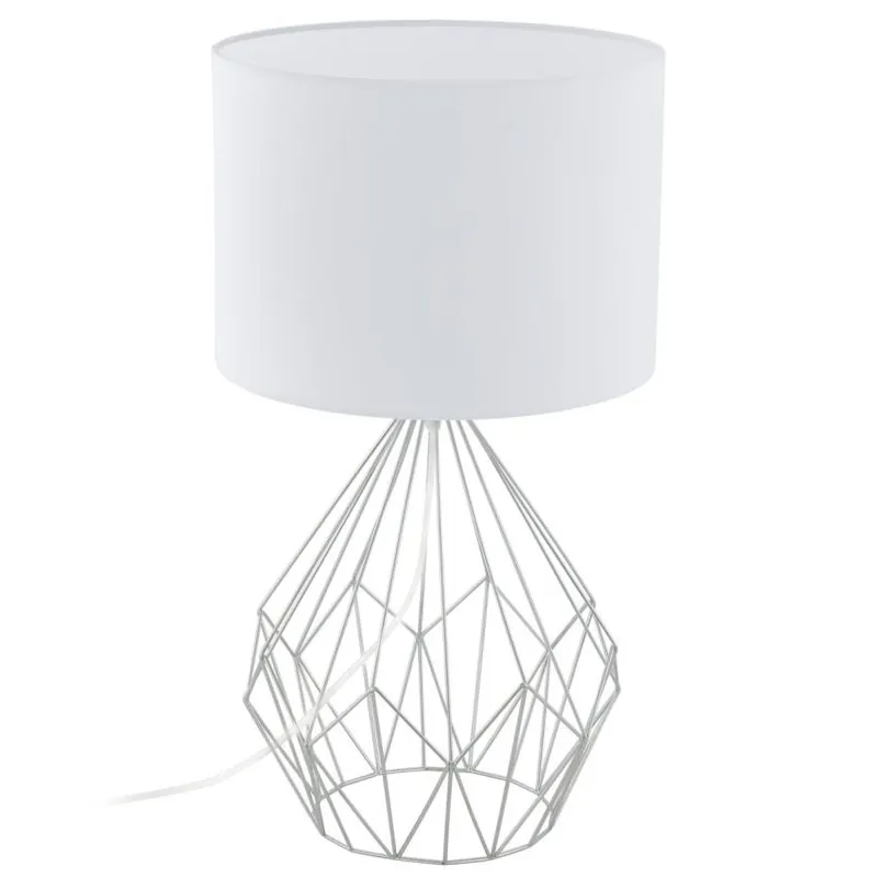 PEDREGAL 1 95187, STOLNÍ LAMPA, CHROM/BÍLÁ, E27 Vrácení Zdarma