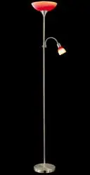 Must-Have UP 4 86654, STOJANOVÁ LAMPA, MATNÁ NIKL/ČERVENÁ/ORANŽOVÁ