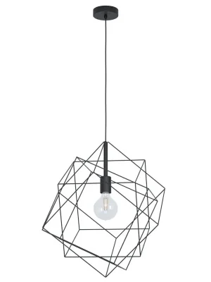 Značkový Závěsné svítidlo EGLO STRAITON 1xE27 průměr 515mm černá 43359