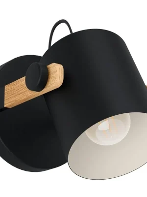 Nástěnné svítidlo EGLO HORNWOOD 1xE27 černá krémová hnědá 43518 Nejlepší Volba