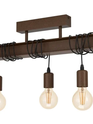 Stropní svítidlo EGLO TOWNSHEND 4 3xE27 černá anticky hnědá 43522 Top Prodej