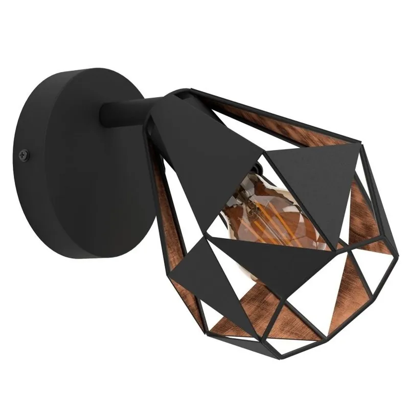 Bodové svítidlo EGLO CARLTON 7 1xE27 černá měděná antická 43715 Speciální Cena