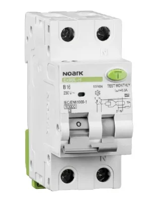 Akce Noark 107413 Ex9BL-H 1P+N C13 A 30mA Proud. chránič s nadpr. ochr., Icn=10kA, 1+Npól, char. C, In=13A, I?n=30mA, typ A