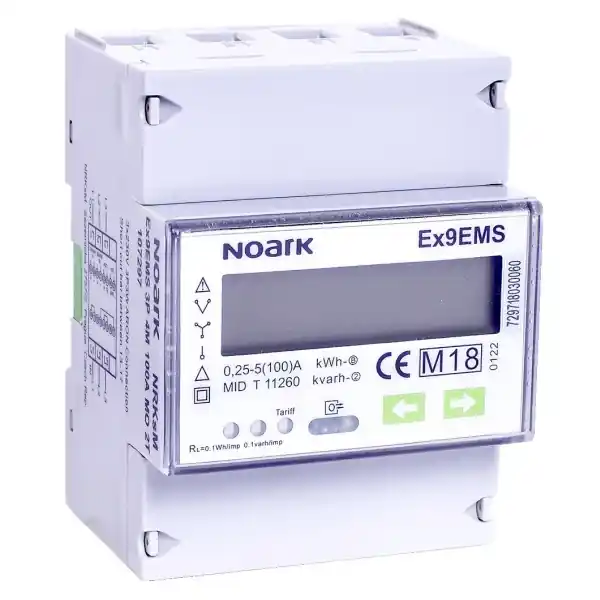 Noark 107295 Ex9EMS 3P 4M 100A 2T Smart Elektroměr 3-polový, 4-modulový, 100 A, 2-tarifní, LCD displej Pouze Dnes