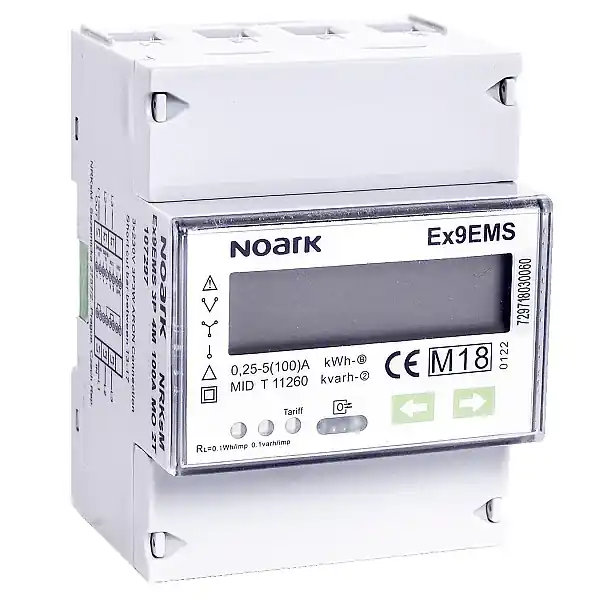 Noark 107299 Ex9EMS 3P 4M CT MB 2T Smart Elektroměr 3-polový, 4-modulový, nepřímé měření, Mbus-komunikace, 2-tarifní, LCD displej Levný