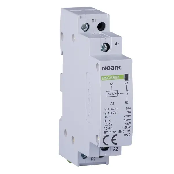 Horká Nabídka Noark 107017 Ex9CH25 02 230V 50/60Hz Instalační stykač, 25 A, ovl. 230V, 2 NC kontakty