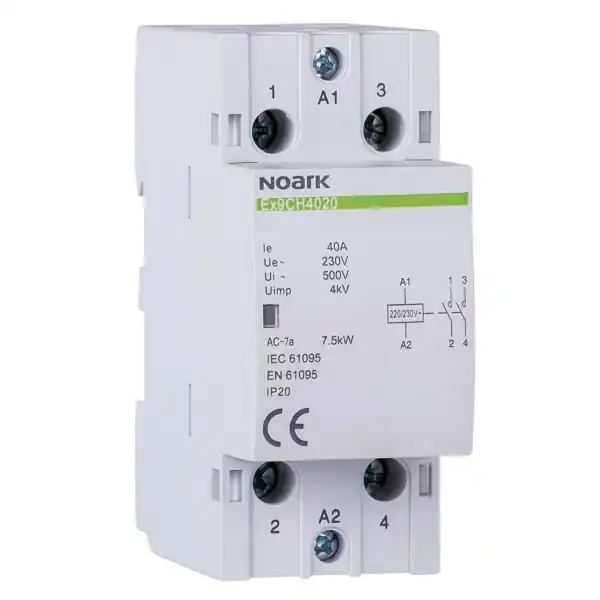 Noark 107025 Ex9CH63 02 24V 50/60Hz Instalační stykač, 63 A, ovl. 24V, 2 NC kontakty Koupit Online