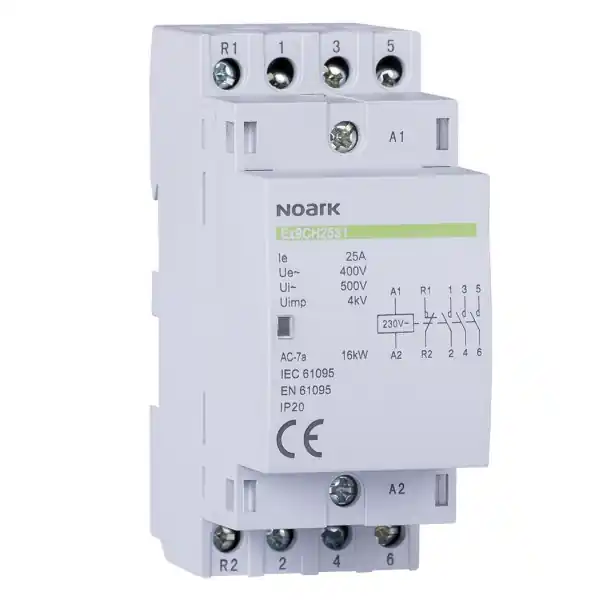 Noark 107326 Ex9CH63 22 230V 50/60Hz Instalační stykač, 63 A, ovl. 230V, 2 NO + 2 NC kontakty Top Prodej