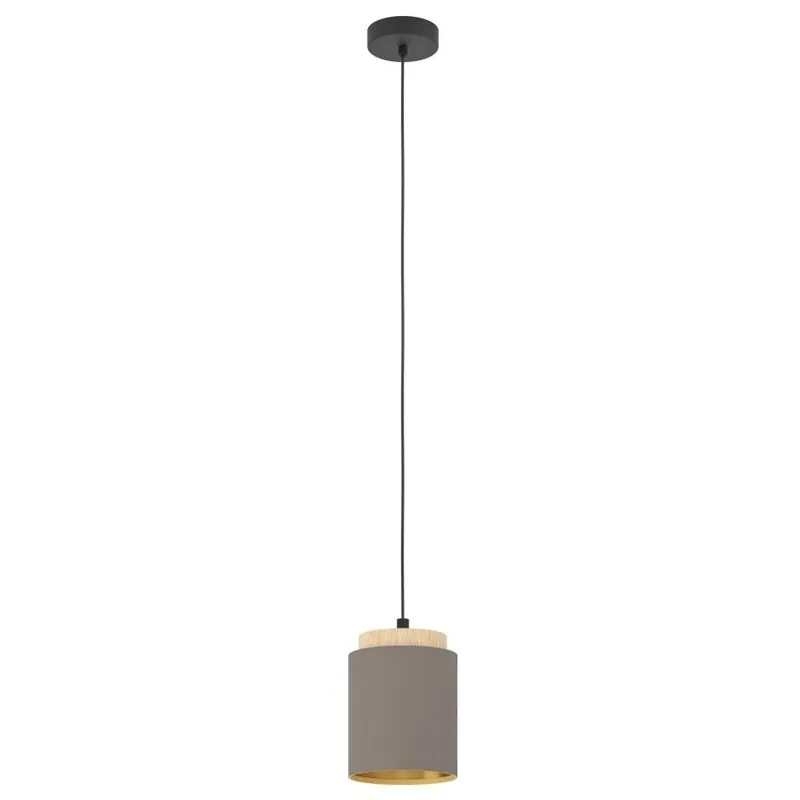 Závěsné svítidlo EGLO ALBARIZA 1xE27 černá textil cappuccino 99445 Vrácení Zdarma