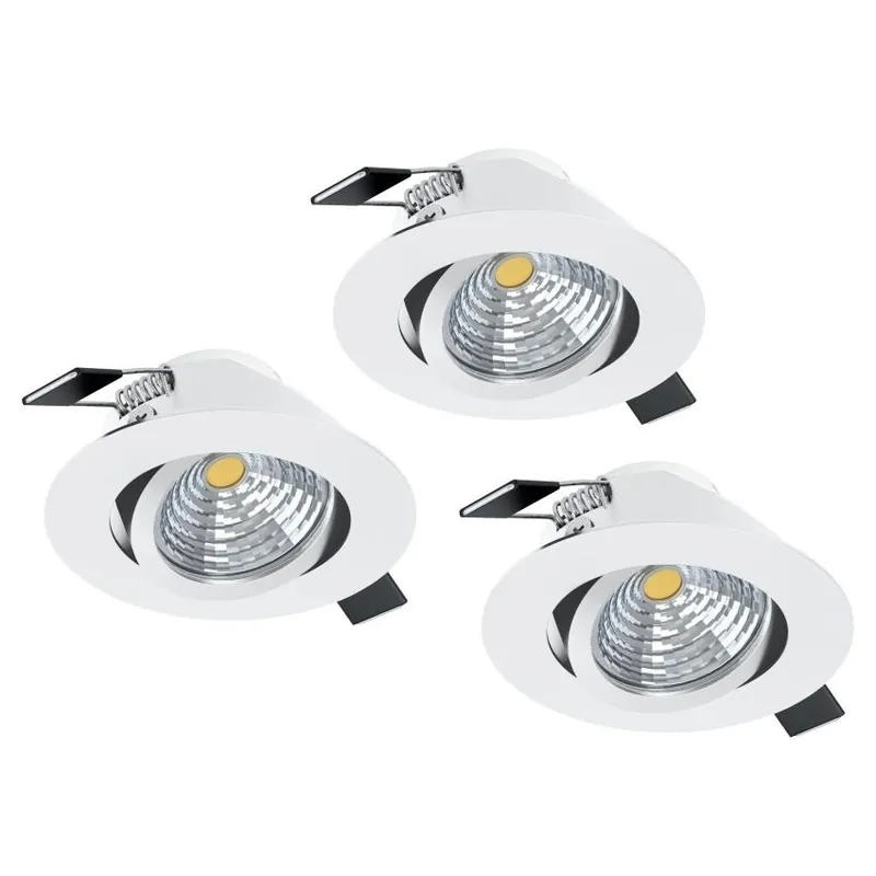 Zápustné svítidlo EGLO SALICETO 3x6W 1350lm 4000K průměr 88mm bílá set 3ks 33391 Rychlé Dodání