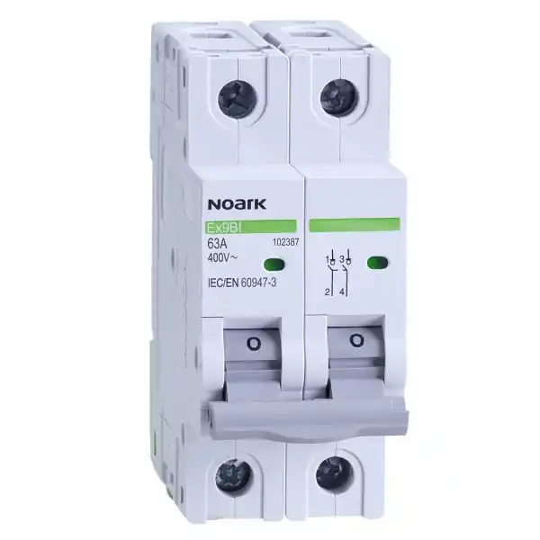 Noark 102383 Ex9BI 2P 16A Instalační vypínač, šířka 2 moduly, 2pól, 16A Koupit Online