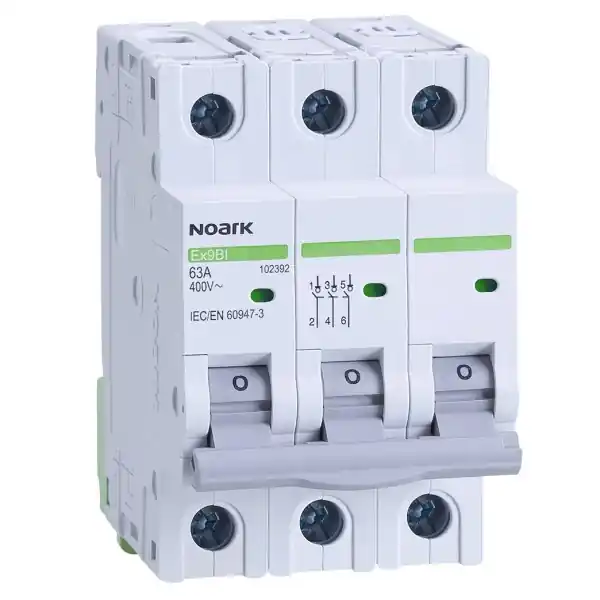 Bezpečná Platba Noark 102388 Ex9BI 3P 16A Instalační vypínač, šířka 3 moduly, 3pól, 16A