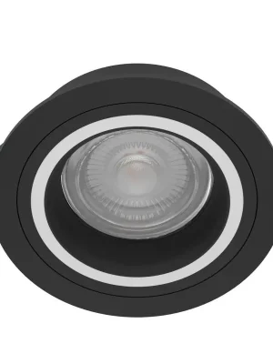 Omezená Nabídka Bodové svítidlo EGLO CAROSSO-Z 4,7W 345lm 2700-6500K RGB+TW kruh černá bílá 900764