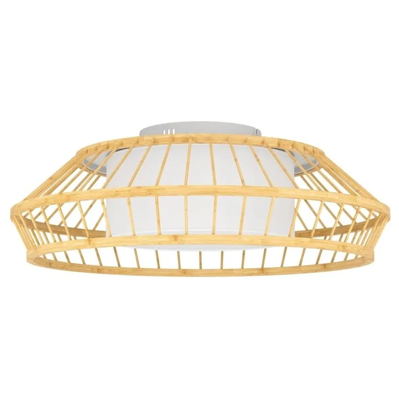 Autentický Stropní svítidlo EGLO YUKU-Z YUKU-Z 22W 2600lm 2700-6500K RGB+TW hnědé dřevo bílý textil 900841