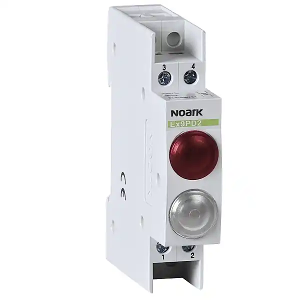 Akce Noark 102498 Ex9PD2rw 230V AC/DC Světelné návěstí, 230V AC/DC, 1 červená LED a 1 bílá LED