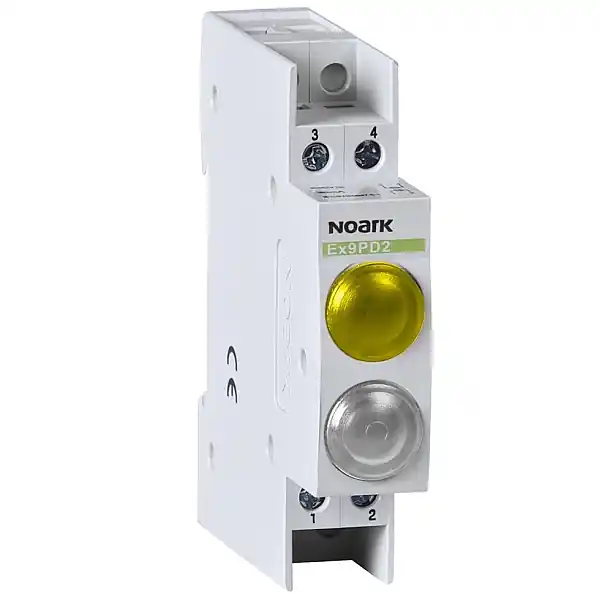 Noark 102513 Ex9PD2yw 230V AC/DC Světelné návěstí, 230V AC/DC, 1 žlutá LED a 1 bílá LED Víkendová Akce