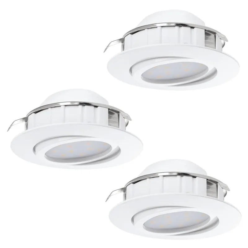 Zápustné svítidlo EGLO PINEDA 3x5,5W 1080lm 3000K průměr 84mm bílá set 3ks 95857 Top Prodej