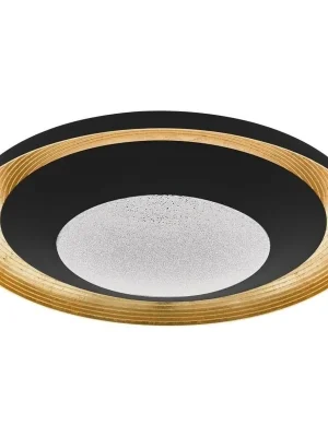 Stropní svítidlo EGLO CANICOSA 2 39W 5250lm 2700-6500K TW černá zlatá 98685 Vysoce Kvalitní