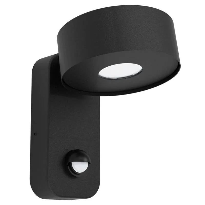 Venkovní nástěnné svítidlo EGLO PALOSCO 4,9W 360lm 3000K senzor IP44 černá 98738 Super Cena