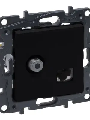 LEGRAND 863577 Niloé STEP zásuvka TV typ F + RJ45 6UTP černá Bezpečná Platba
