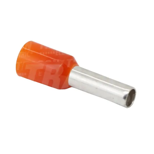 Rychlé Dodání Tracon E010 Izolované lisovací dutinky s plastovým krčkem, oranžové 0,5mm2, L=12mm