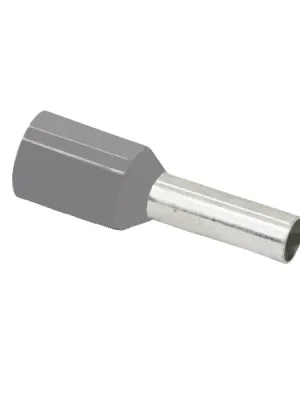 Odeslání Ihned Tracon E119 Izolované lisovací dutinky s plastovým krčkem, šedé 4mm2, L=16,5mm