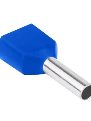 Akční Cena Tracon E16I Dvojité izolované lisovací dutinky, modré 2×2,5mm2, l=13mm