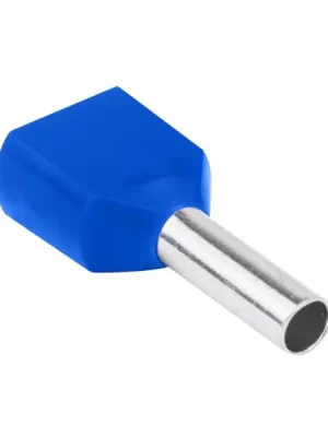 Tracon E16IR Dvojité izolované lisovací dutinky, modré 2×2,5mm2, l=10mm Horká Nabídka