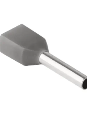 Akční Cena Tracon E19I Dvojité izolované lisovací dutinky, šedé 2×4mm2, l=12mm