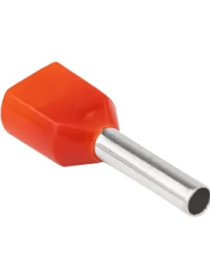 Tracon E24I Dvojité izolované lisovací dutinky, červené 2×10mm2, l=14mm Vrácení Zdarma