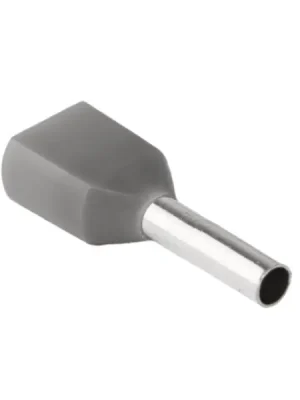 Tracon E50I Dvojité izolované lisovací dutinky, šedé 2×0,75mm2, l=8mm Horká Nabídka