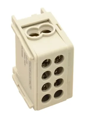 Tracon FLE-16 Rozvodná odbočná svorka, šedáprůběžná 2×16mm2 / 2×16mm2, 400VAC, 76A Levný