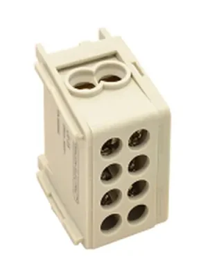 Tracon FLE-25 Rozvodná odbočná svorka, šedáprůběžná 2×25mm2 / 2×25mm2, 400VAC, 101A Novinka