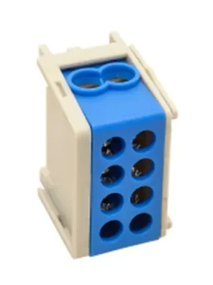 Značkový Tracon FLE-25K Rozvodná odbočná svorka, modráprůběžná 2×25mm2 / 2×25mm2, 400VAC, 101A