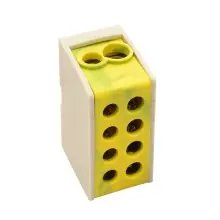 Tracon FLE-25ZS Rozvodná odbočná svorka, zeleno-žlutá, průběžná 2×25mm2 / 2×25mm2, 400VAC, 101A Expresní Doručení