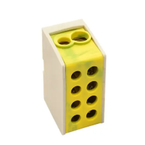 Tracon FLE-35/25ZS Rozvodná odbočná svorka, zeleno-žlutá, průběžná 1×35+1×25mm2/1×35+1×25mm2, 400VAC, 125A Rychlé Dodání