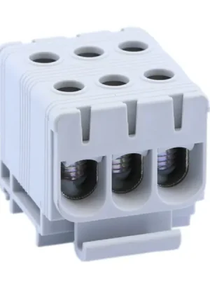 Aktuální Tracon FLEAL-50/3 Rozvodná svorka odbočná, montáž na DIN lištu, šedá 6-50mm2, max. 1000VAC/1500VDC, max.160A