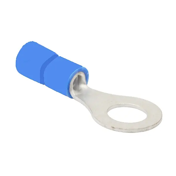 Nová Kolekce Tracon KSZ10 Izolovaná Cu lisovací kabelová oka, modrá, pocínovaná 2,5mm2, M10, (d1=2,3mm, d2=10,5mm), PVC